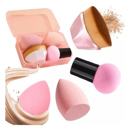 Kit De Esponja Para Maquillaje Con Brochas Kabuki Para Base