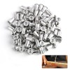 100pcs M6 Flat Head Aluminum Rivet Nuts, 15mm Length 9mm