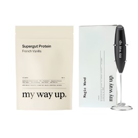 My Way Up Supergut Protein French Vanilla 400g and Magic Hand Mixer Bundle