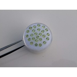 pinnaclediamonds 25 Natural Peridot Round Loose Faceted Gems 3mm each