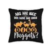 Dino Nuggets Enthusiast Dinosaur Chicken Delight Dino Nugs Throw Pillow