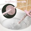 Topsky 2 Pack Compact Toilet Brush & Holder Set, Plastic