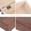 SEWACC Wooden Storage Box with Hinged Lid and Lock Simple