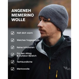 TOP-EX XL/XXL 100% Merino Wool Beanie Hat, Winter Hat, Wool Hat, Men Women, Knitted Hat, Fisherman Beanie, Trawler Hat, Warm Fleece Lining, TX94594_Navy Blue