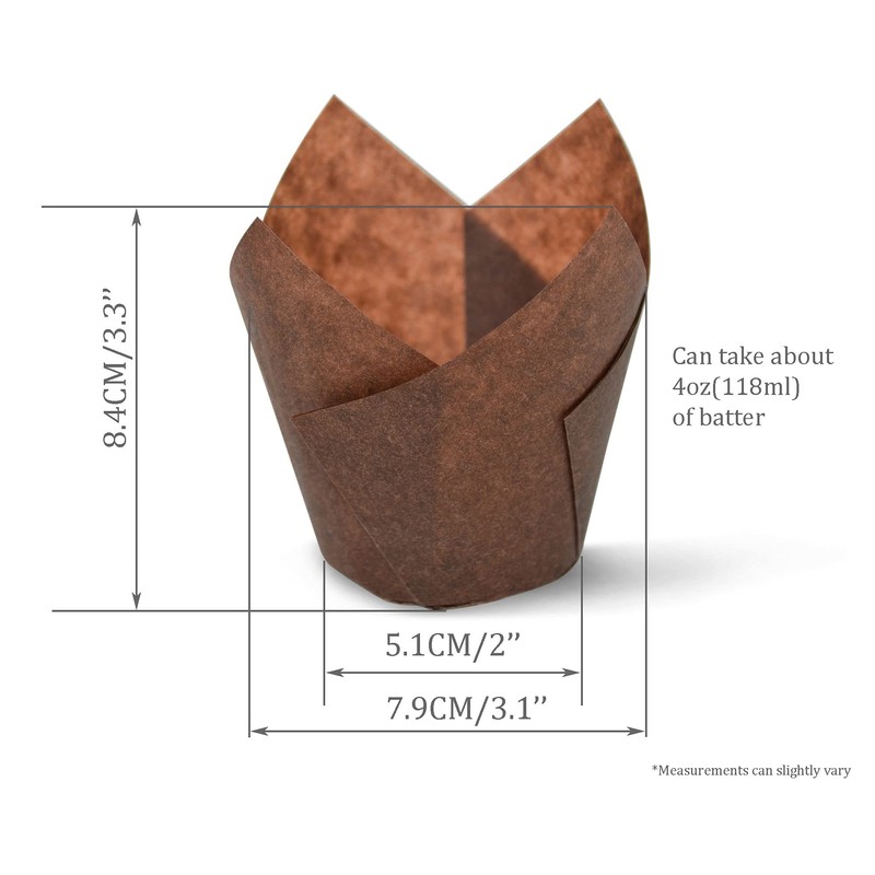 Black Check Medium Size Tulip Baking Cups Cupcake Liners Muffin