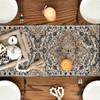 Artoid Mode Boho Bohemia Style Dark Blue Table Runner, Rustic