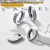 Mens Earrings Hoop Earings Stainless Steel Infinity Thick Small Hoop