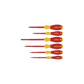 Wiha VDE SoftFinish Slotted/ Pozi Screwdriver Set 25477 (6 Pieces)