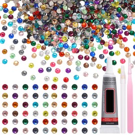 5000Pcs 4mm Rhinestones Bedazzling Kit with Tools, Colorful Resin Rhinestones for Bedazzling, Flatback Resin Gems for Crafts, Bedazzler Kit for Clothing Shoes DIY Face Makeup Tumblers