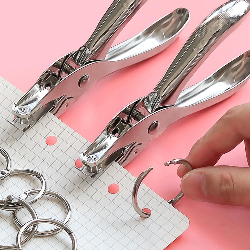 WQEDVN Single Hole Punch for Crafts, 6mm Hole Punch, Metal