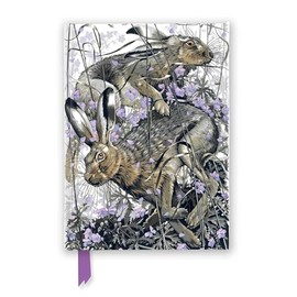 Martin Truefitt-Baker: Hares in Meadow Cranesbill (Foiled Journal) (Flame Tree Notebooks)