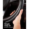 West Llama Flat Bottom Car Steering Wheel Cover,D-Shaped Carbon Fiber