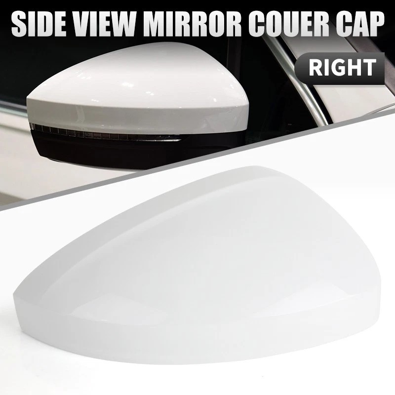Passenger Right Side Door Wing Mirror Cover Cap White For