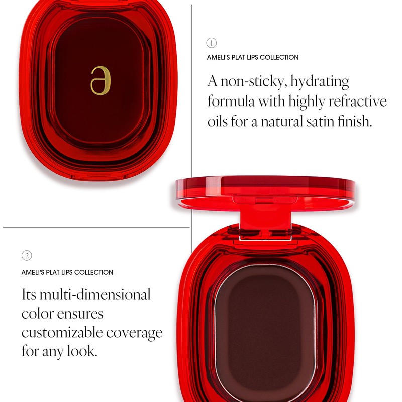 AmeliSeoul PLAT LIPS 927 BURGUNDY, Lip & Cheek, Lightweight, Naturally