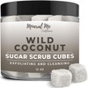 Body Scrub Exfoliator - 12oz COCONUT Sugar scrub cubes w/Mango