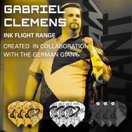 Target Darts Gabriel Clemens Ink Design No.6 Dart Flights - Pack of 3 (9 in Total)