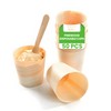 Canape King Pinewood Disposable Cups - Biodegradable Natural Wooden Desert