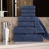 Superior Cotton 8-Piece Towel Set, Zero Twist, Waffle Border, Bathroom
