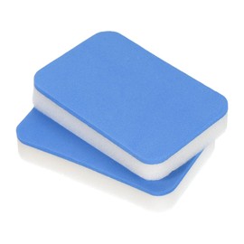 PATIKIL Table Tennis Rubber Cleaner, 2 Pack Ping Pong Cleaning Sponge Paddle Cleaner Racket Care Soft, Blue White