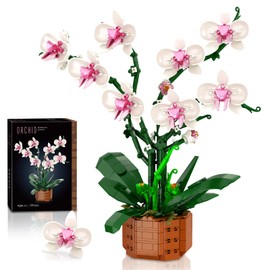 Joniuuca Orchid Building Blocks Set with LED Light