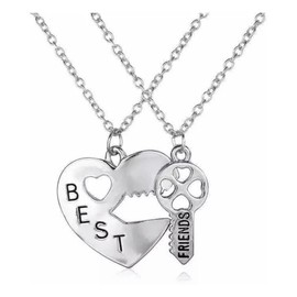 Collar Dividido En Corazon Y Llave Para Los Mejores Amigos Best Friends Forever Amigos Para Siempre Regalo Ideal Para Una Hermosa Amistad Fiesta Cumpleaños Navidad Reyes San Valentin