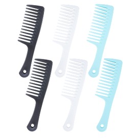 Detangling Combs for Curly, Wet Hair - 6 Pcs Large Durable Detangling Combs for Women and Men