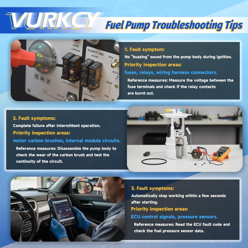 Vurkcy Electric Fuel Pump Module Assembly Fit for 2011-2016 Ram