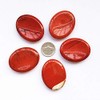 Bacatgem Natural Red Jasper Crystal Thumb Worry Stone,Stress Relax Healing