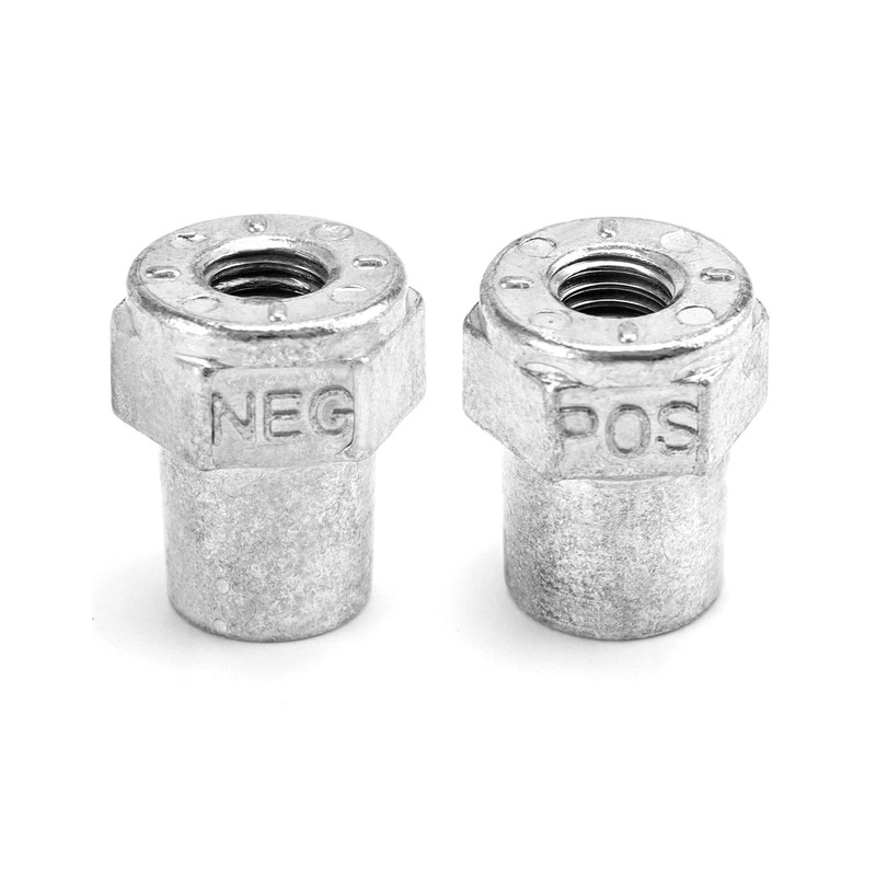 QWORK Car Positive Negative Battery Post Terminal, 4 Pair Zinc