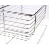 Dusky Shark 2-Tier Chrome Cabinet Storage Organizer - Space-Saving Kitchen
