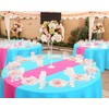 Oudain Round Plastic Disposable Tablecloth 84 Inch Stain and Wrinkle