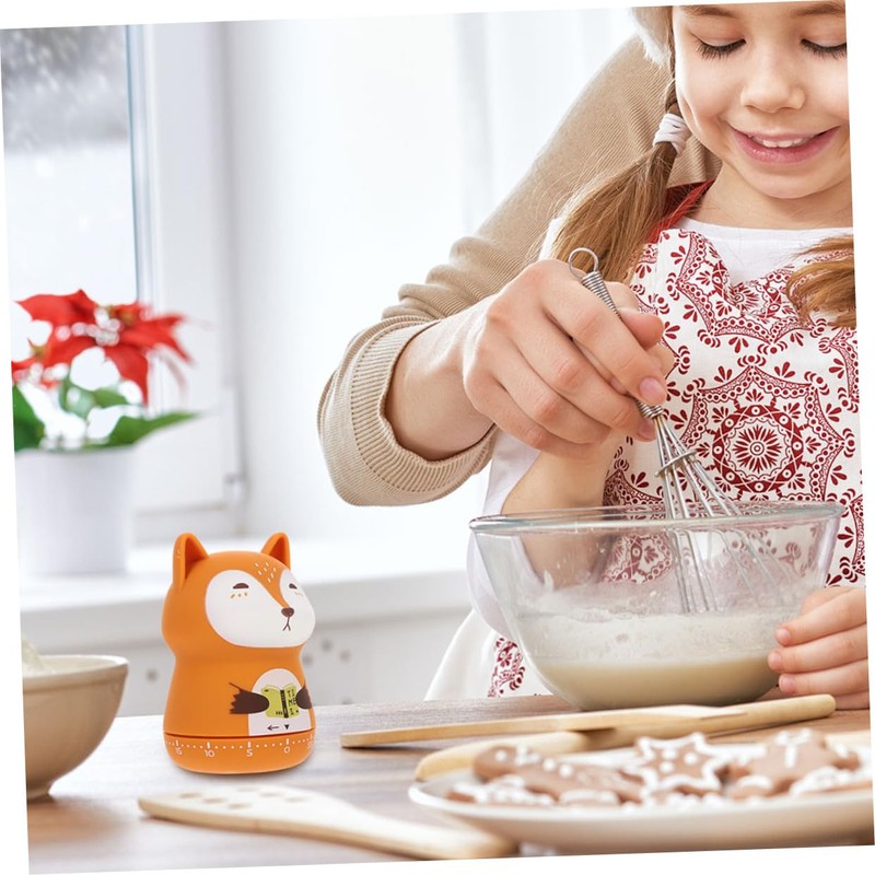 LABRIMP 2pcs Cartoon Animal Shape Mechanical Countdown Timer Cute Timer