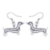 DUOWEI Alloy Antique Dachshund Dog Earrings for Women Pet Dangle
