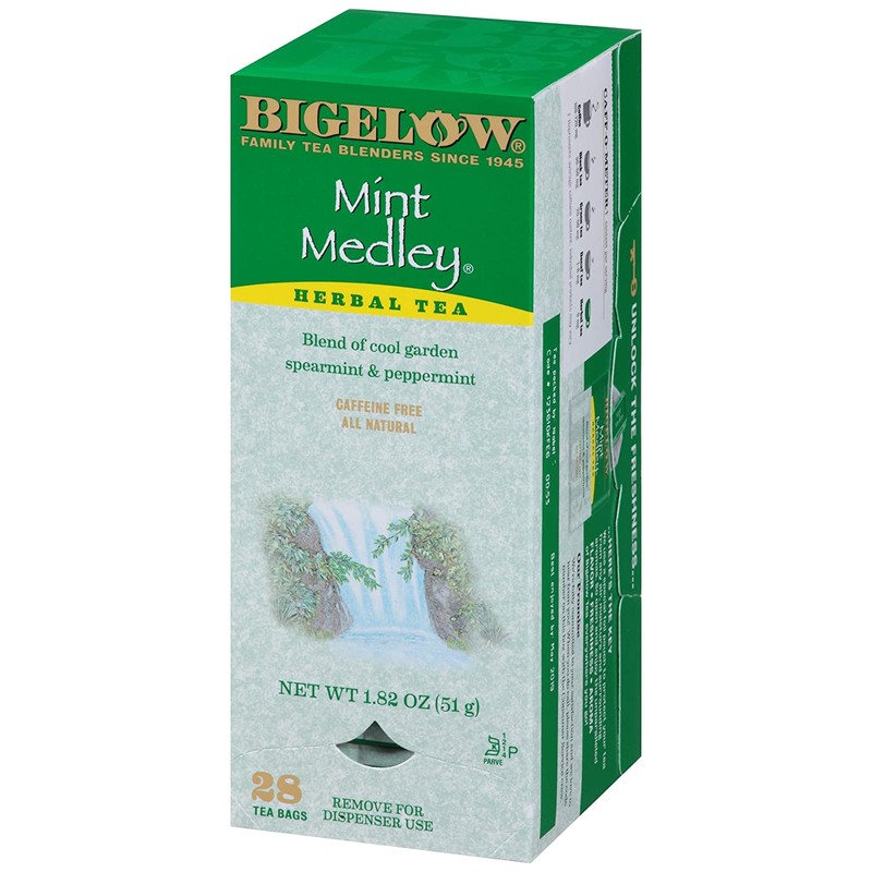 Bigelow Mint Medley Herbal Tea Bags 28-Count Box (Pack of