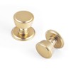 Goo-Ki 6 Pack Cabinet Knobs with Backplate Champagne Bronze Drawer