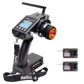 ATA HOBBY Radiolink RC4GS V3(V2 Upgrade) 5 Channel RC Radio Transmitter and 2Pcs R6FG Receiver with Gyro 2.4ghz 400M Remote Controller Kit for Car/Boat/Crawler/Tank/Drifting/Buggy with Lanyard