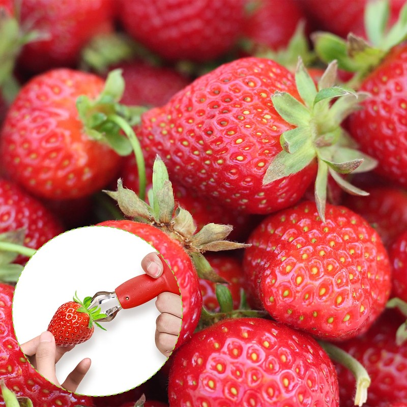 Luckious Strawberry Huller - Effortless Strawberry Stem and Leaf Remover