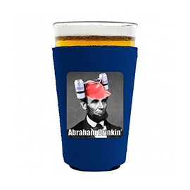 Abraham Drinkin' Pint Glass Coolie Royal Blue