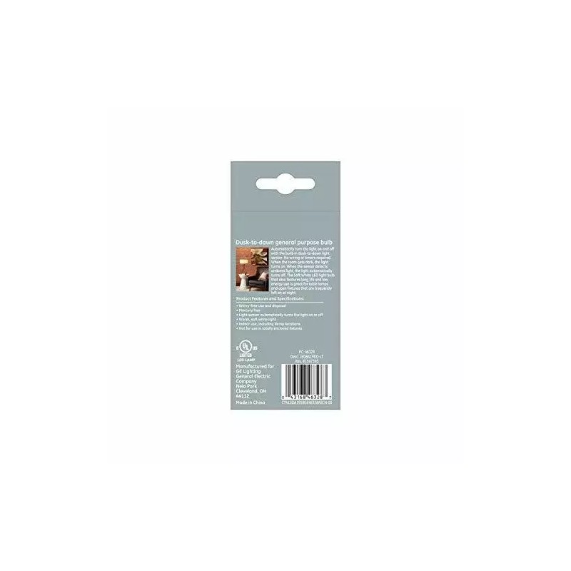 GE Dusk-to-Dawn 60-Watt EQ A19 Warm White Dimmable LED Light