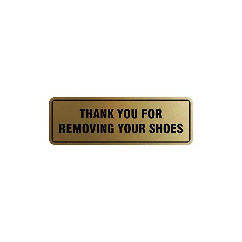 Cartel estándar Thank You For Removing Your Shoes para puerta