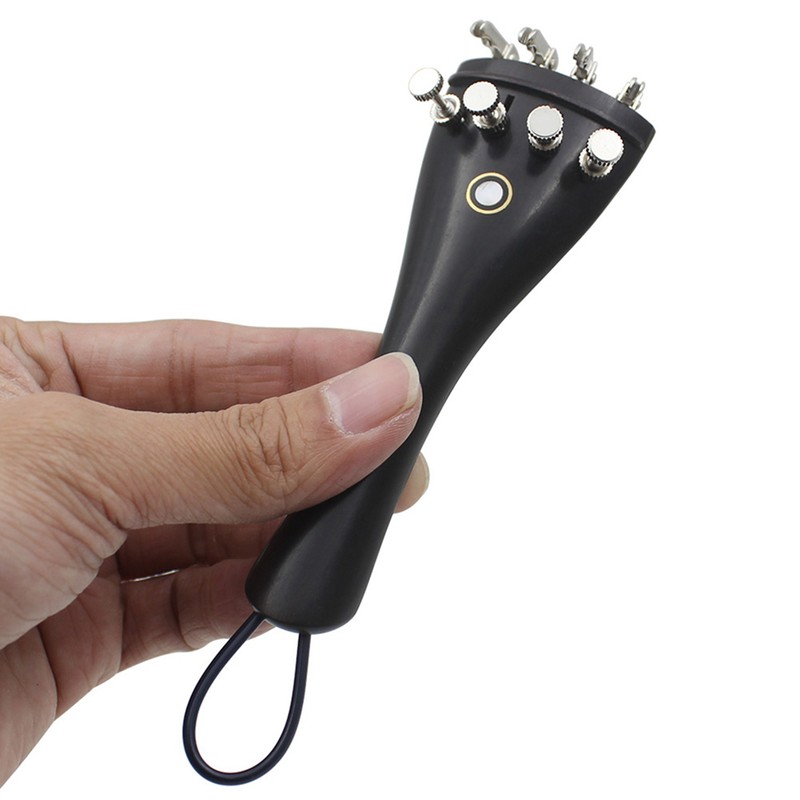 3 in 1 Ebony Tailpiece with Rope Fine Tuners Kits