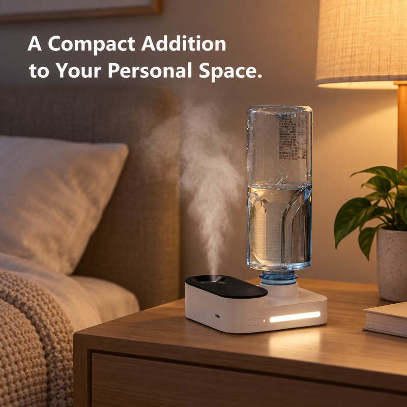 Portable Water Bottle ,Humidifier for Personal Spaces – Rechargeable Mist
