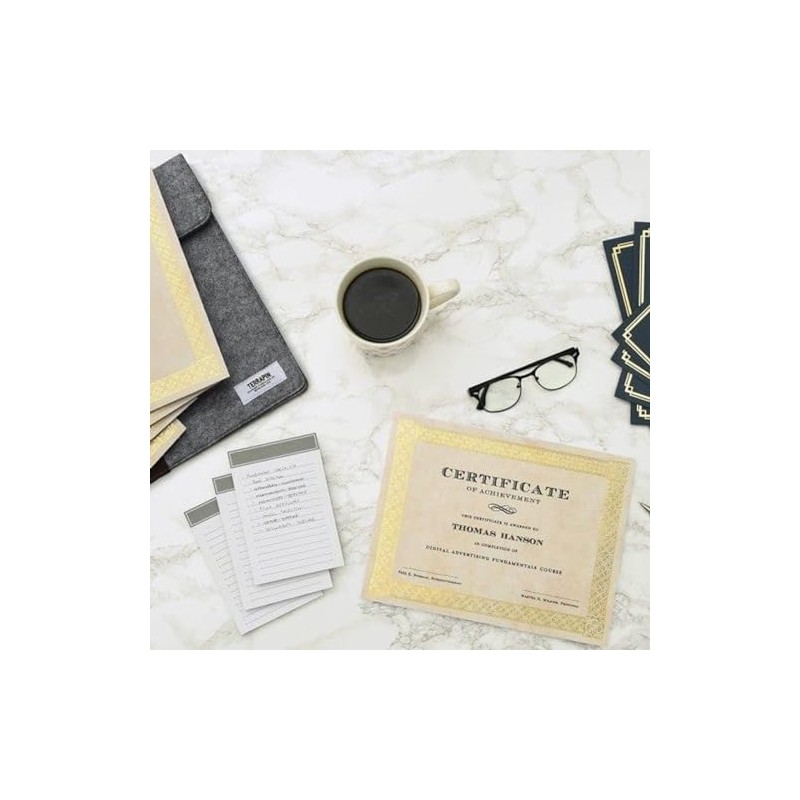 Gartner Studios Gold Foil Parchment Certificate Paper, 80lb 8.5” x