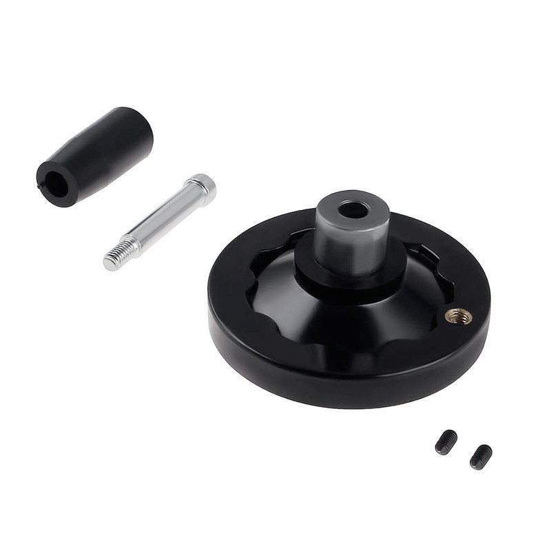 CNCMANS hand wheel with Revolving Handle Grip 80mm Diameter 10mm