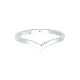 Elli Women's V-Shape Stacking Trend Ring in 925 Sterling Silver, Sterling Silver, None