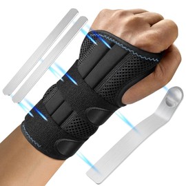 Muñequera Para Aliviar El Túnel Carpiano,Muñequera Ajustable Con 3 Soportes,Muñequera de Soporte para Túnel Carpiano,Férula Muñeca Mano Transpirable,Muñequera Para Aliviar El Dolor De Muñeca (negro, Izquierda-S/M (13-20))