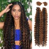 Human Braiding Hair for Boho Braids Mixed Synthetic Hair 2Bundles