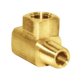 Joywayus Brass Pipe Fitting Barstock Street Tee T 3 way NPT 1/4" Female Ã 1/4" Female Ã 1/4" Male Adapter