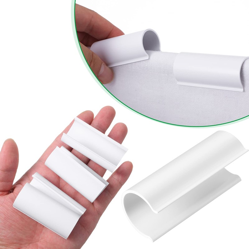 Jetec 32 Pcs PVC Pipe Clips Pool Cover Clamps for