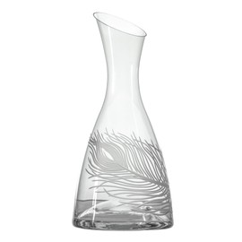 Rolf Glass Peacock 37.25oz Wine Carafe | Lead-Free Diamond-Engraved Glass | Elegant Wine Decanter For Any Occasion